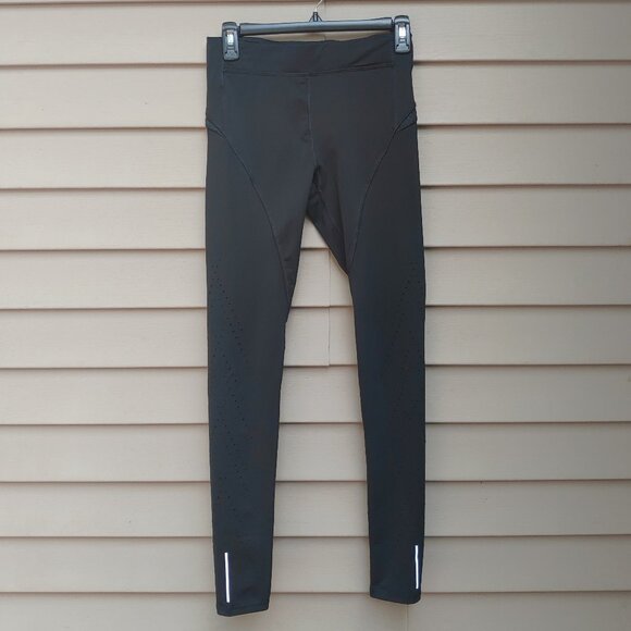 Champion C9 Black Performance Leggings Perforated Pocket Reflective Stripe - Picture 2 of 13